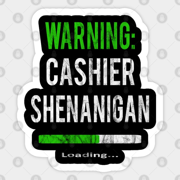 Shenanigans and Malarkey St Patricks Day Saint Paddy's Day Cashier Sticker by familycuteycom